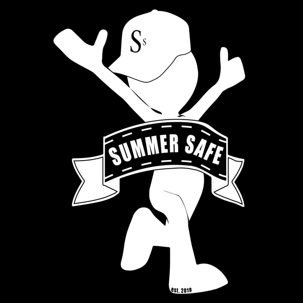 Summer Safe Black and White Logo
