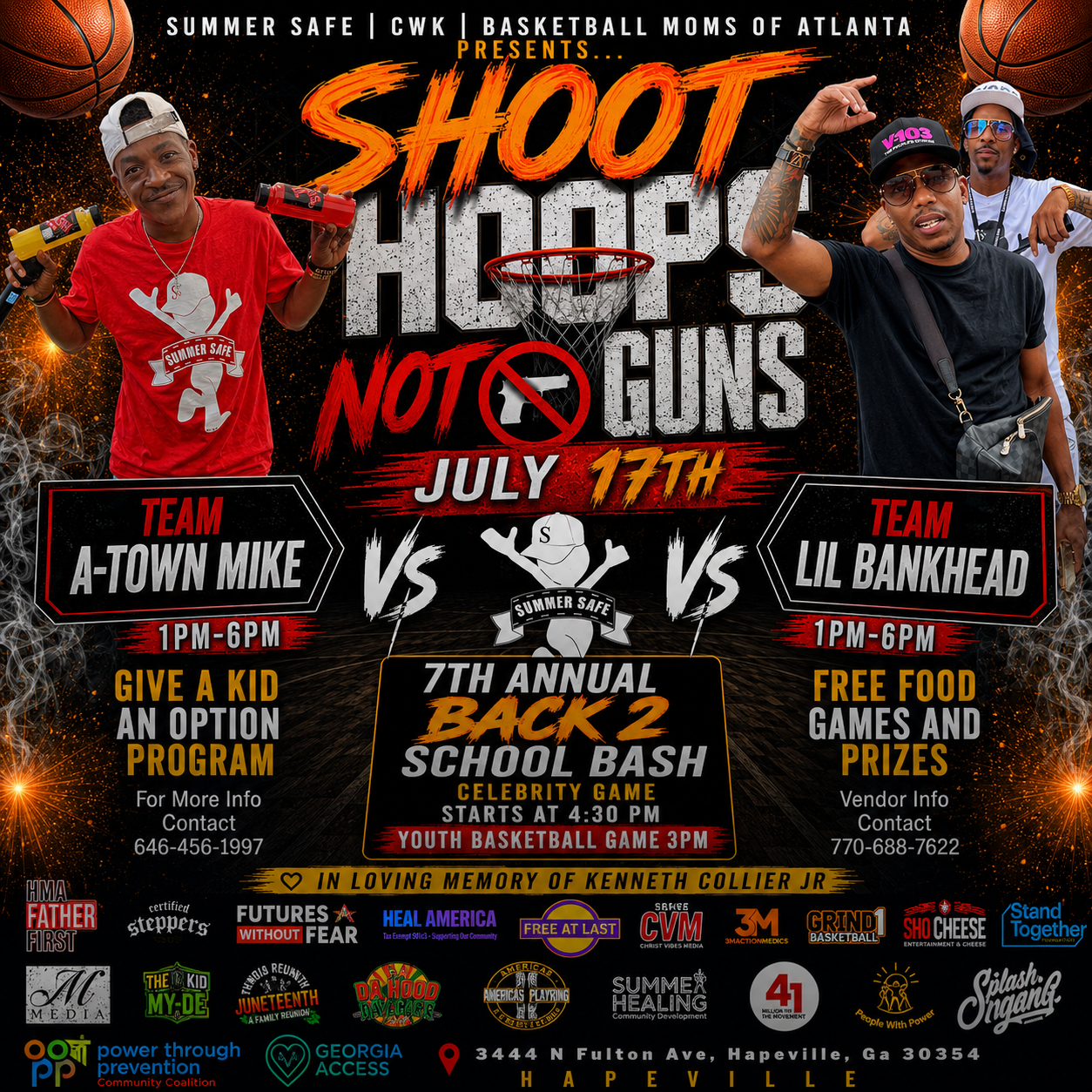 shoot hoops not guns 2026 - Flyer